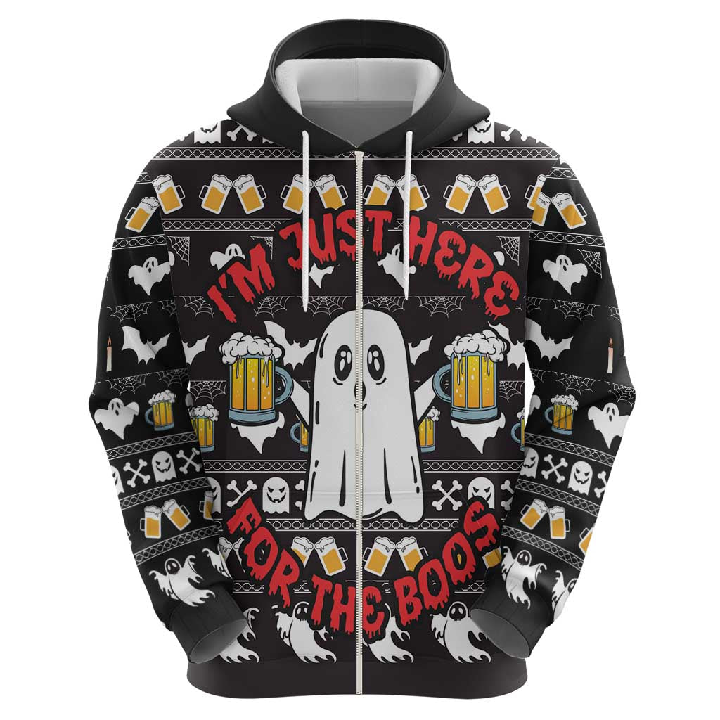 Christmas Boo Beer Hoodie I'm Just Here For The Boos DT03