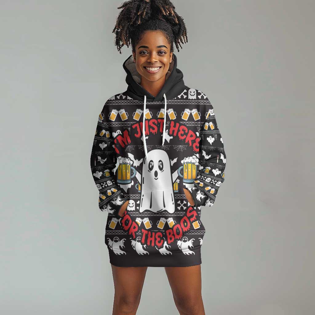 Christmas Africa Boo Beer Hoodie Dress I'm Just Here For The Boss DT03