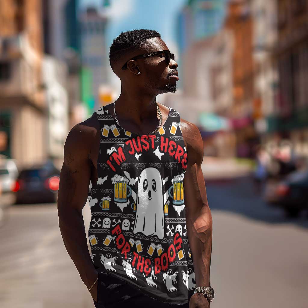 Christmas Africa Boo Beer Men Tank Top I'm Just Here For The Boss DT03