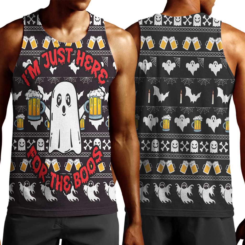 Christmas Africa Boo Beer Men Tank Top I'm Just Here For The Boss DT03