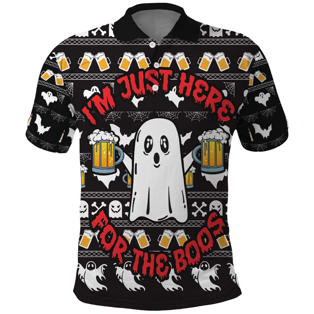 Christmas Boo Beer Polo Shirt I'm Just Here For The Boos DT03