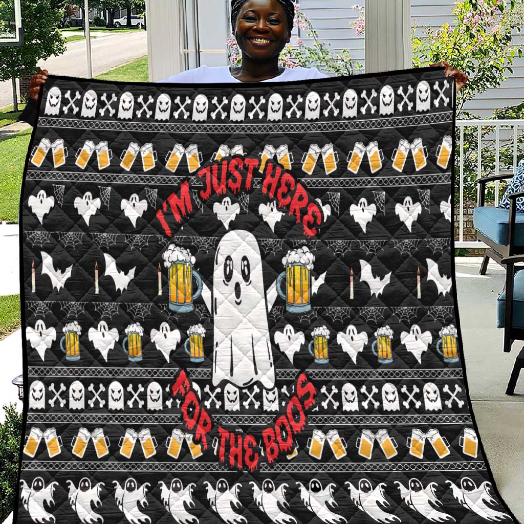 Christmas Africa Boo Beer Quilt I'm Just Here For The Boss DT03
