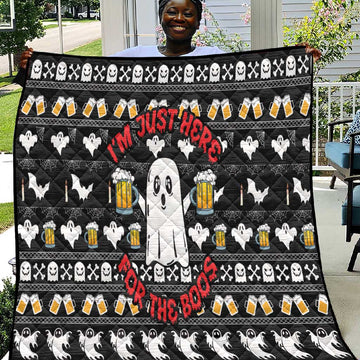 Christmas Africa Boo Beer Quilt I'm Just Here For The Boss DT03
