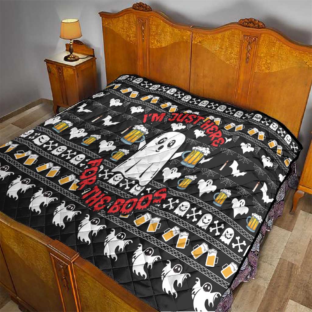 Christmas Africa Boo Beer Quilt I'm Just Here For The Boss DT03
