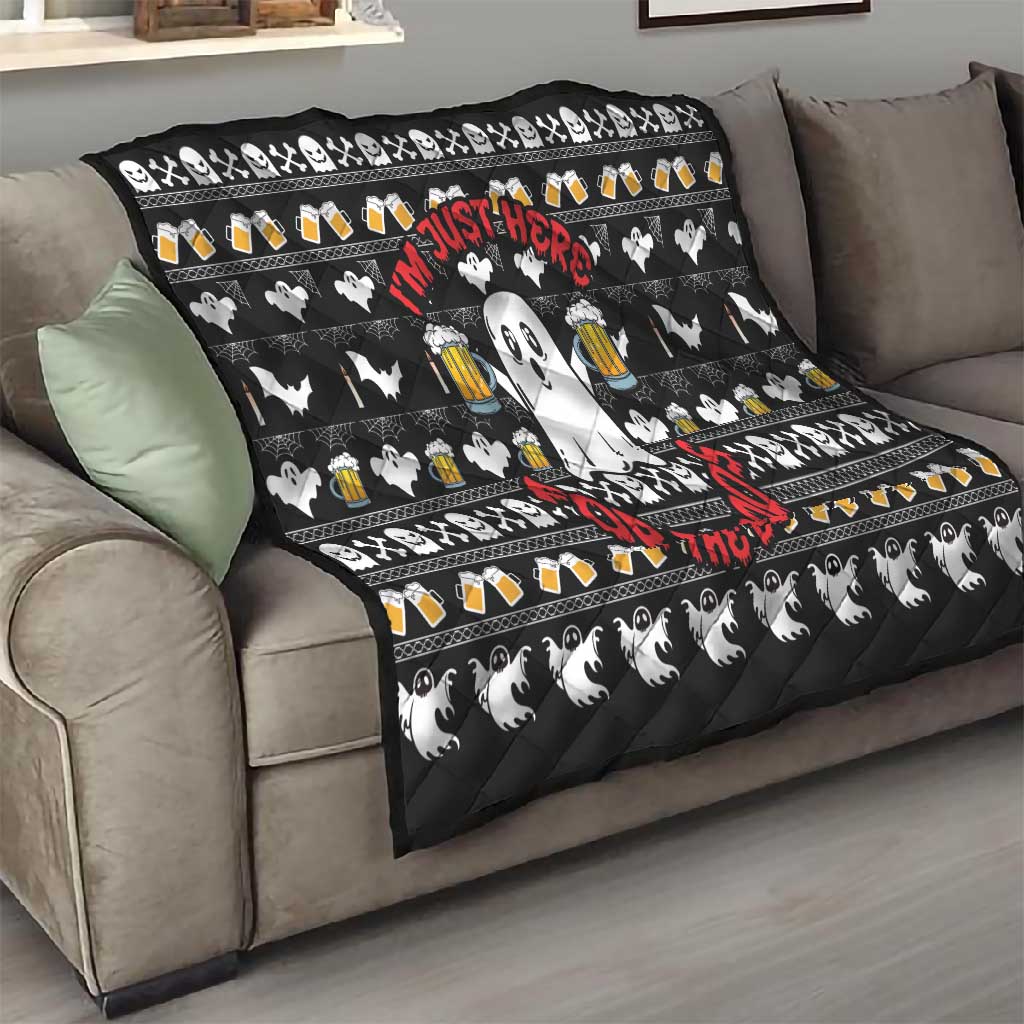 Christmas Africa Boo Beer Quilt I'm Just Here For The Boss DT03