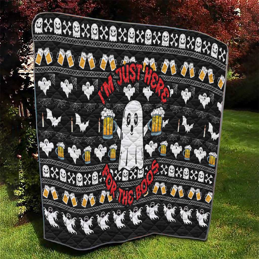 Christmas Africa Boo Beer Quilt I'm Just Here For The Boss DT03