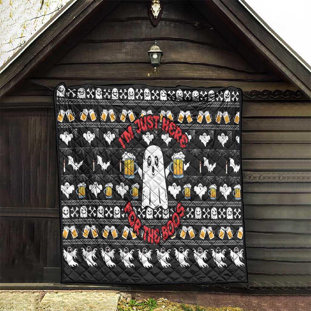 Christmas Africa Boo Beer Quilt I'm Just Here For The Boss DT03