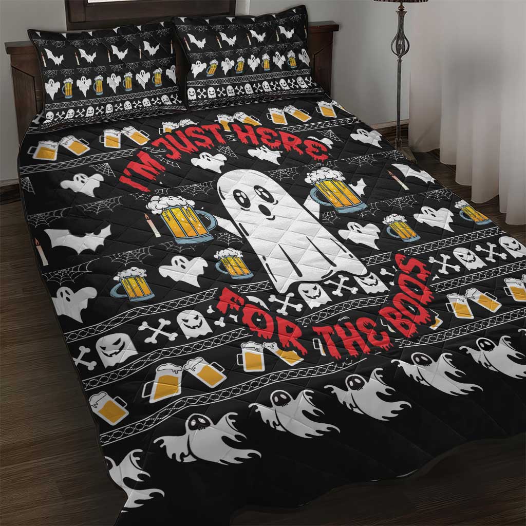 Christmas Africa Boo Beer Quilt Bed Set I'm Just Here For The Boss DT03