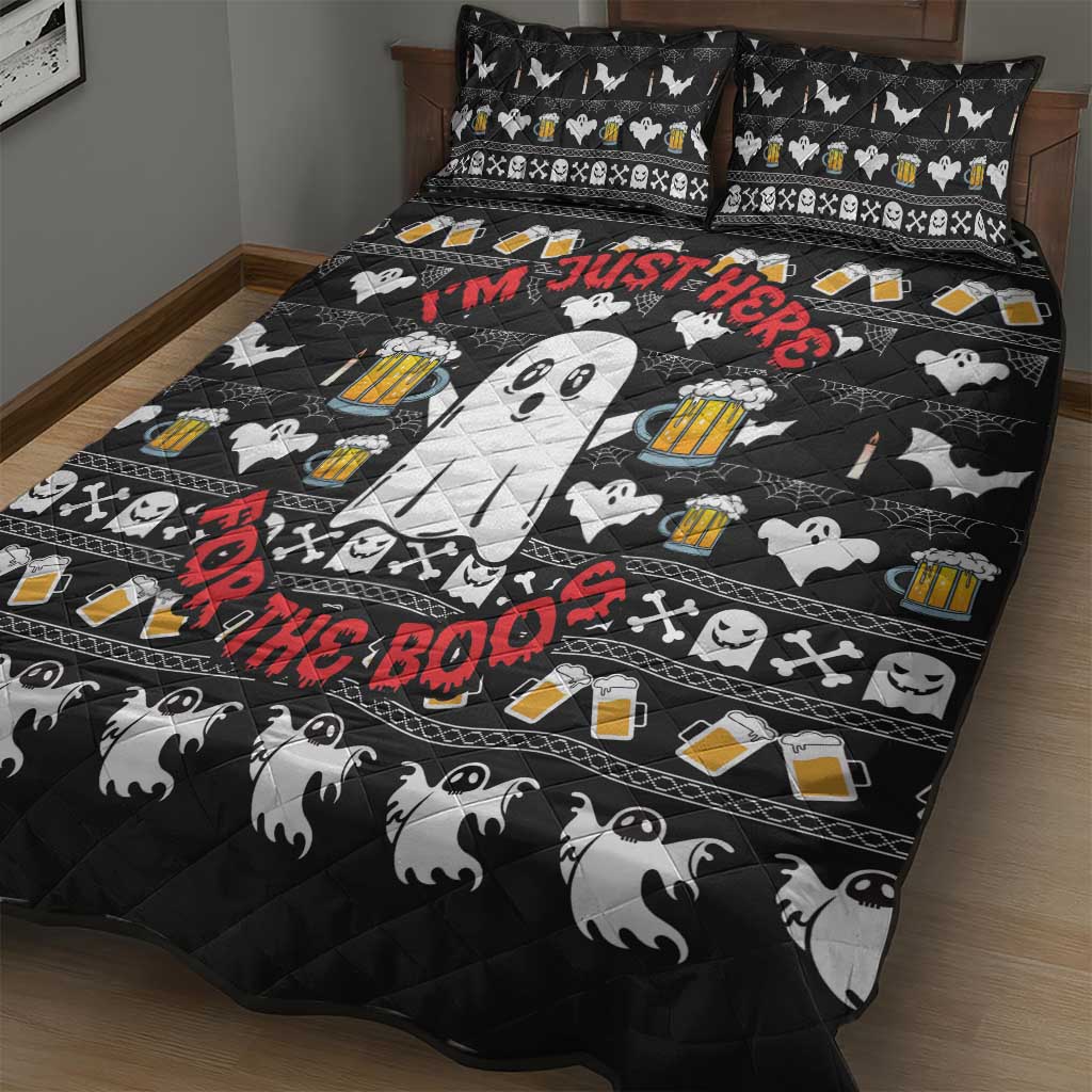 Christmas Africa Boo Beer Quilt Bed Set I'm Just Here For The Boss DT03