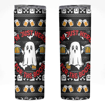 Christmas Africa Boo Beer Skinny Tumbler I'm Just Here For The Boss DT03
