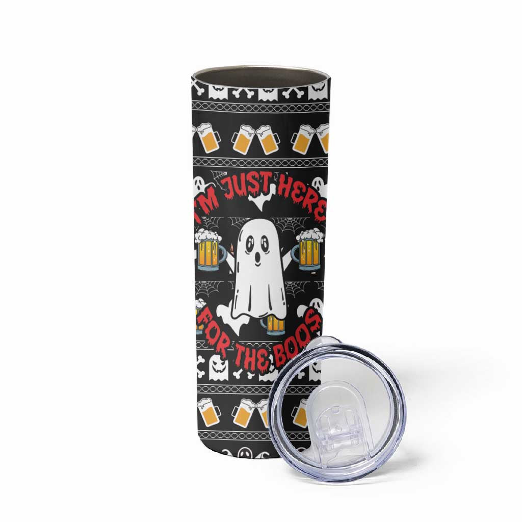 Christmas Africa Boo Beer Skinny Tumbler I'm Just Here For The Boss DT03