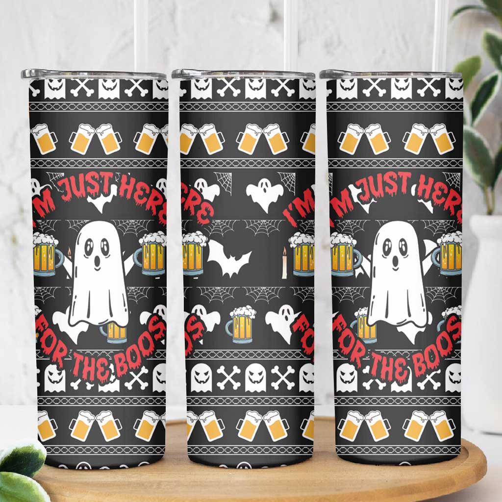 Christmas Africa Boo Beer Skinny Tumbler I'm Just Here For The Boss DT03