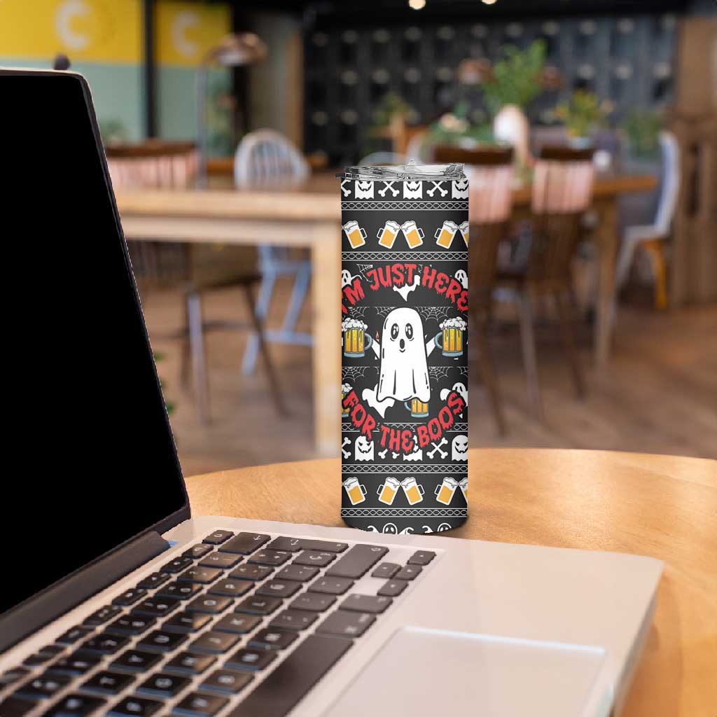 Christmas Africa Boo Beer Skinny Tumbler I'm Just Here For The Boss DT03