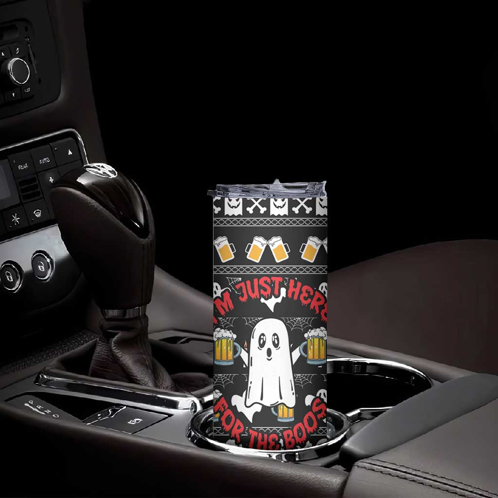 Christmas Africa Boo Beer Skinny Tumbler I'm Just Here For The Boss DT03