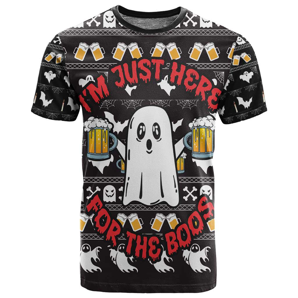 Christmas Africa Boo Beer T shirt I'm Just Here For The Boss DT03