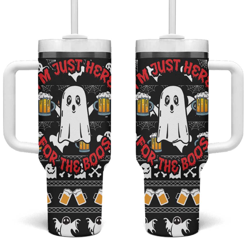 Christmas Africa Boo Beer Tumbler With Handle I'm Just Here For The Boss DT03
