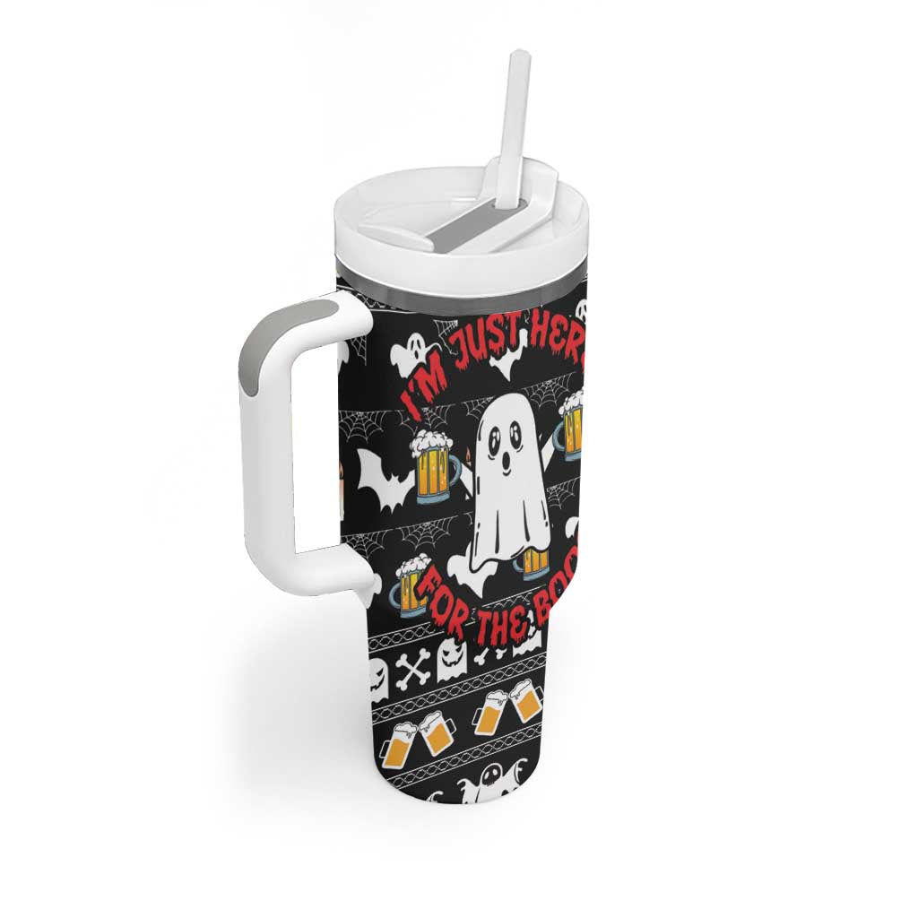 Christmas Africa Boo Beer Tumbler With Handle I'm Just Here For The Boss DT03