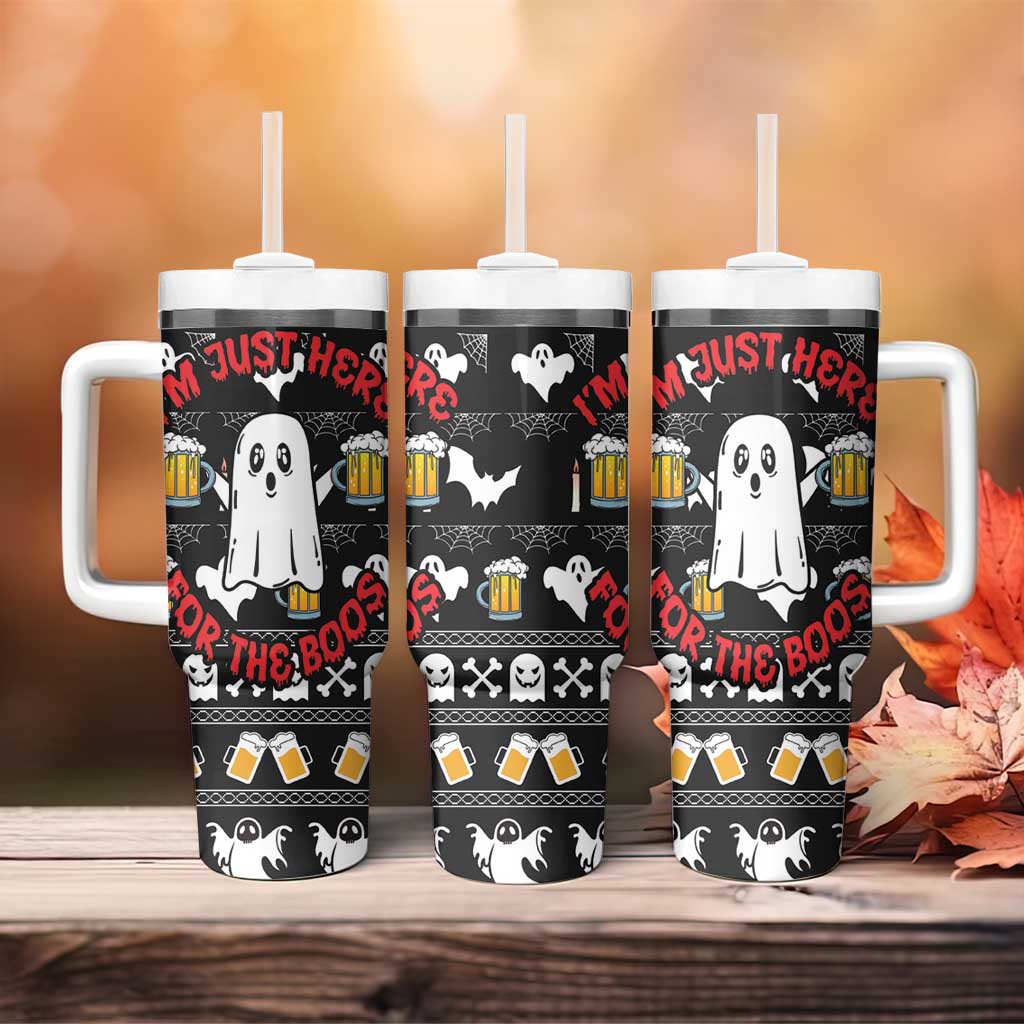 Christmas Africa Boo Beer Tumbler With Handle I'm Just Here For The Boss DT03