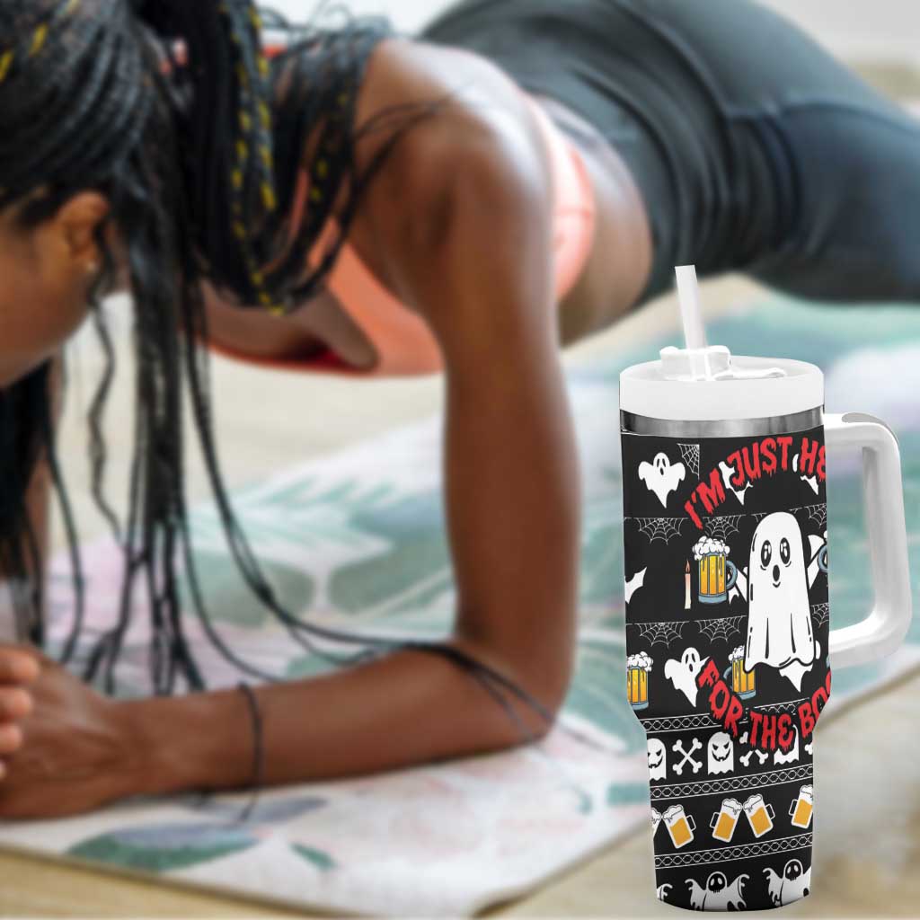Christmas Africa Boo Beer Tumbler With Handle I'm Just Here For The Boss DT03