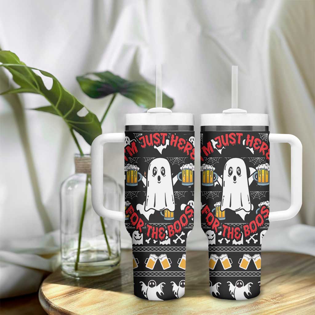 Christmas Africa Boo Beer Tumbler With Handle I'm Just Here For The Boss DT03