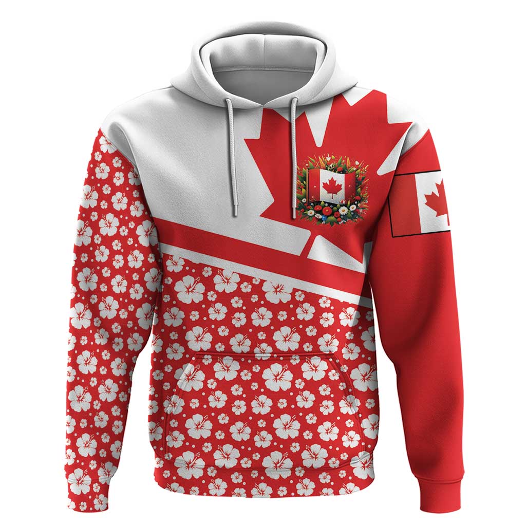 Canada Hoodie Summer Hibiscus Tropical Flower DT03