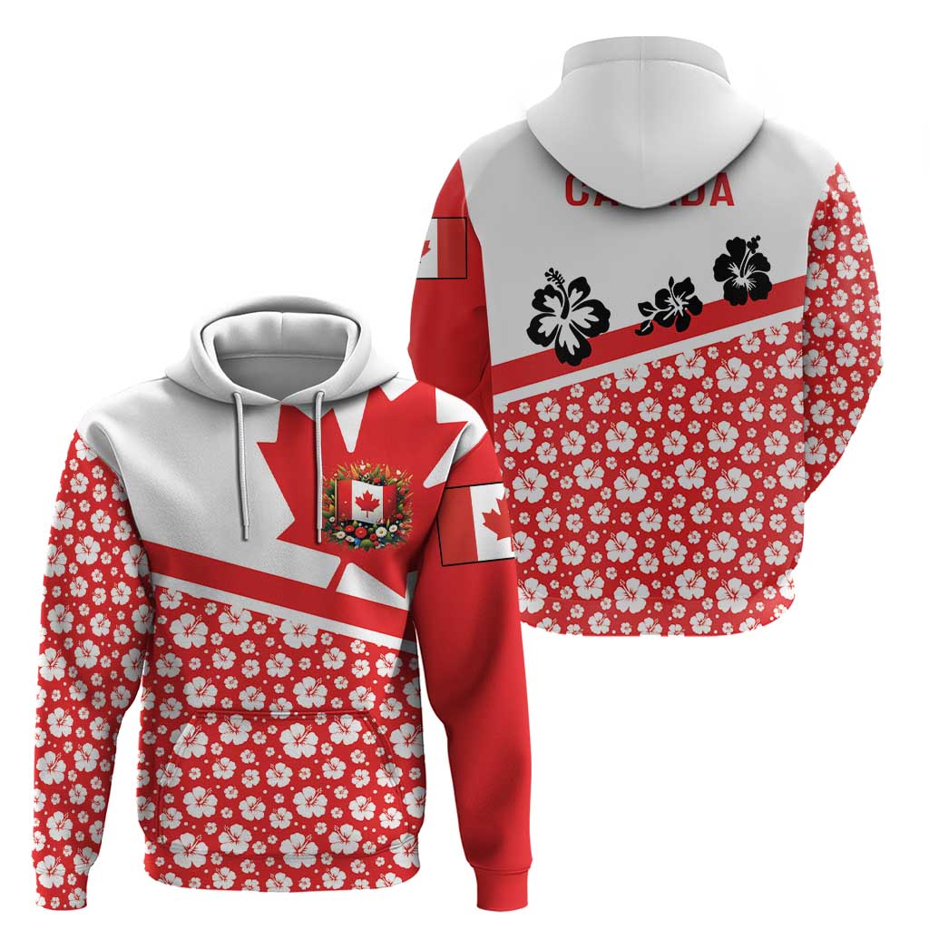 Canada Hoodie Summer Hibiscus Tropical Flower DT03
