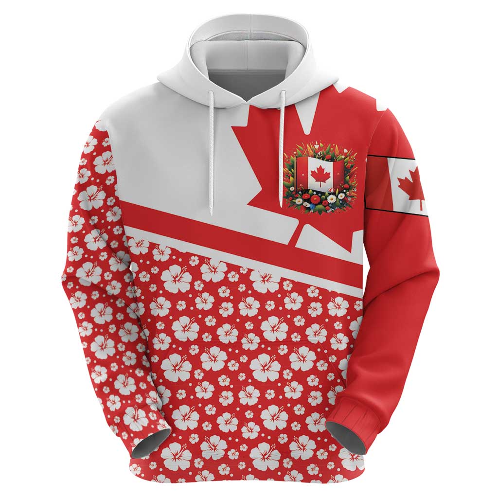 Canada Hoodie Summer Hibiscus Tropical Flower DT03