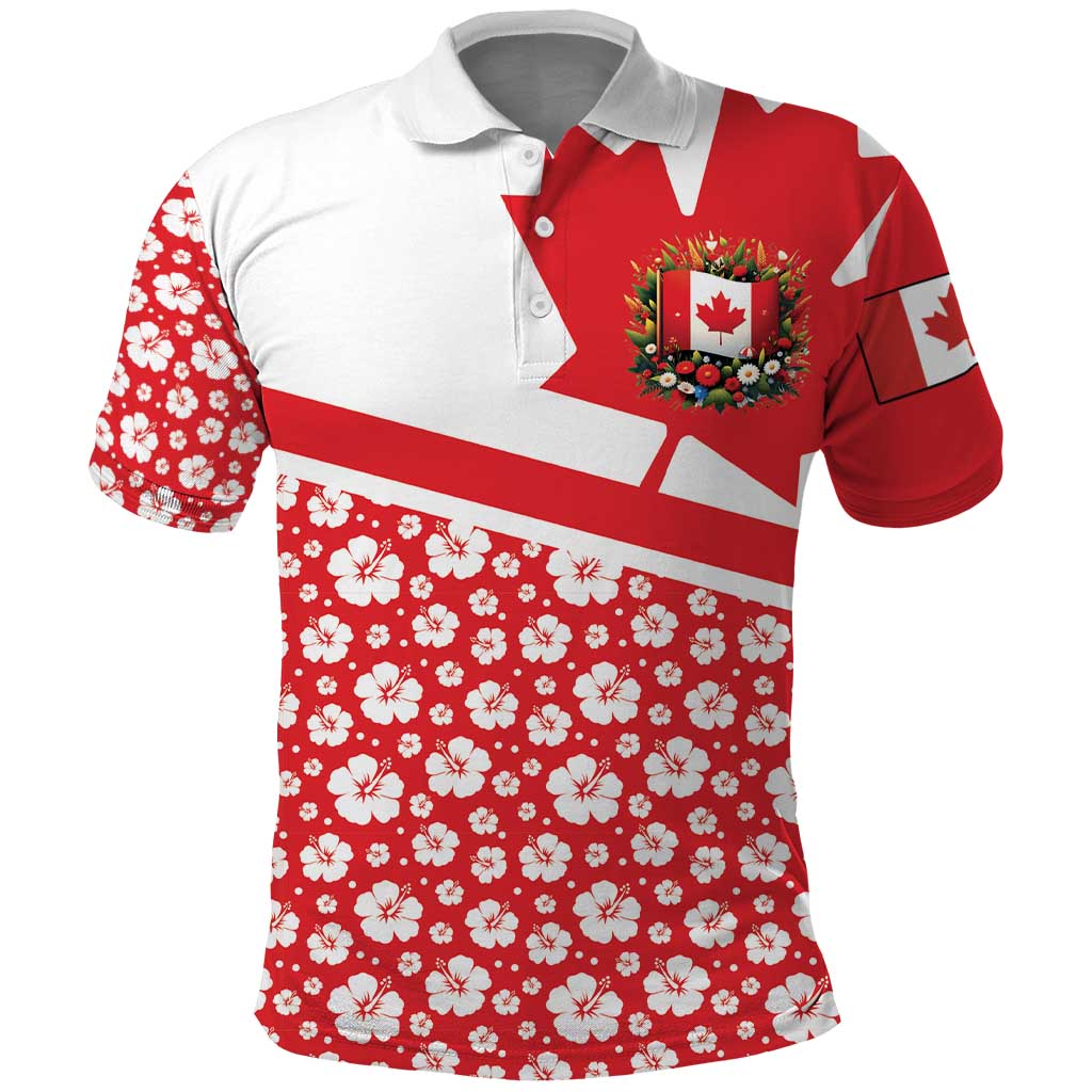 Canada Polo Shirt Summer Hibiscus Tropical Flower DT03