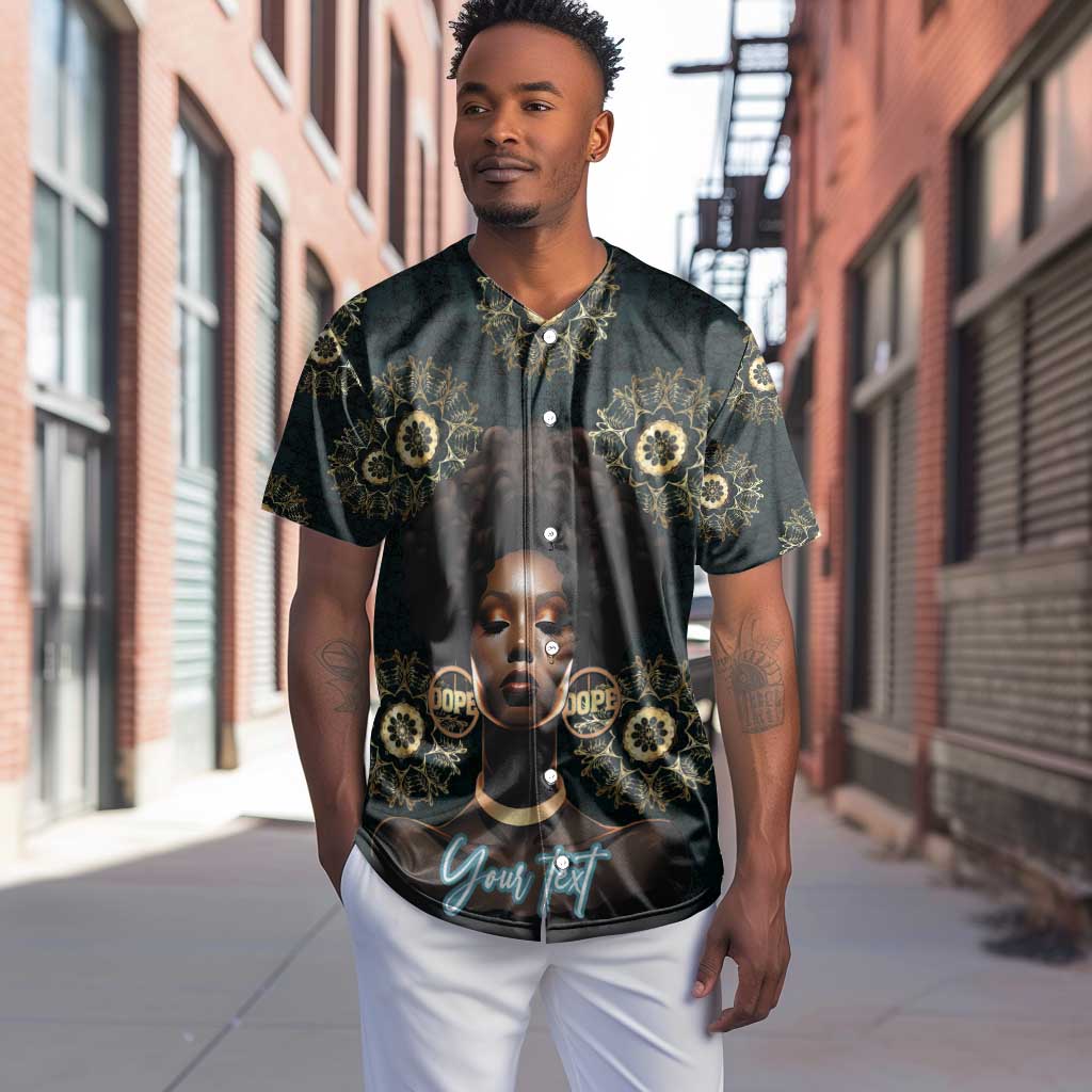 Personalized Afro Women Baseball Jersey Powerful African Pattern DT03