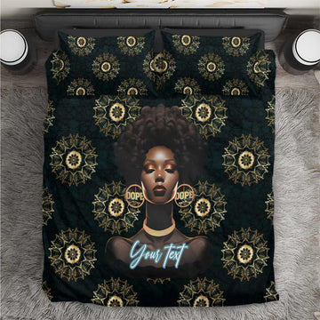 Personalized Afro Women Bedding Set Powerful African Pattern DT03