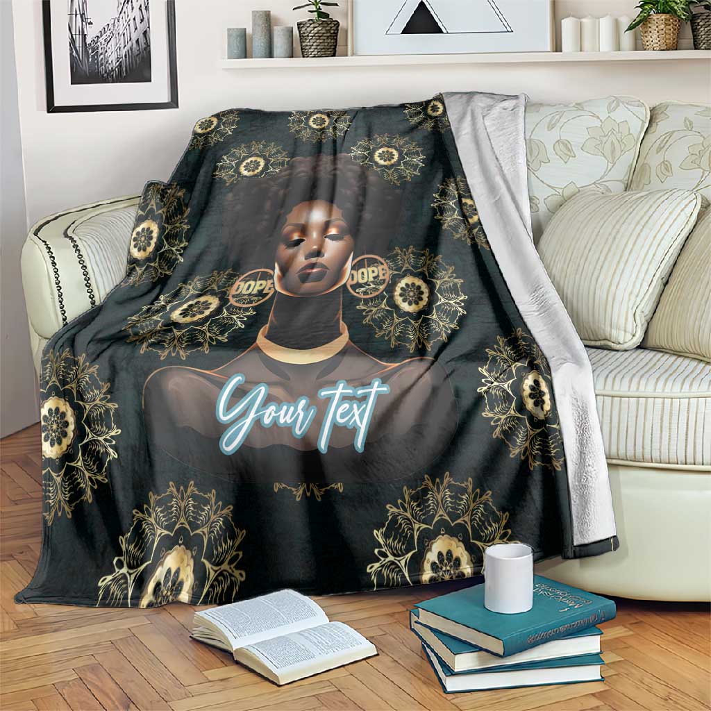 Personalized Afro Women Blanket Powerful African Pattern DT03