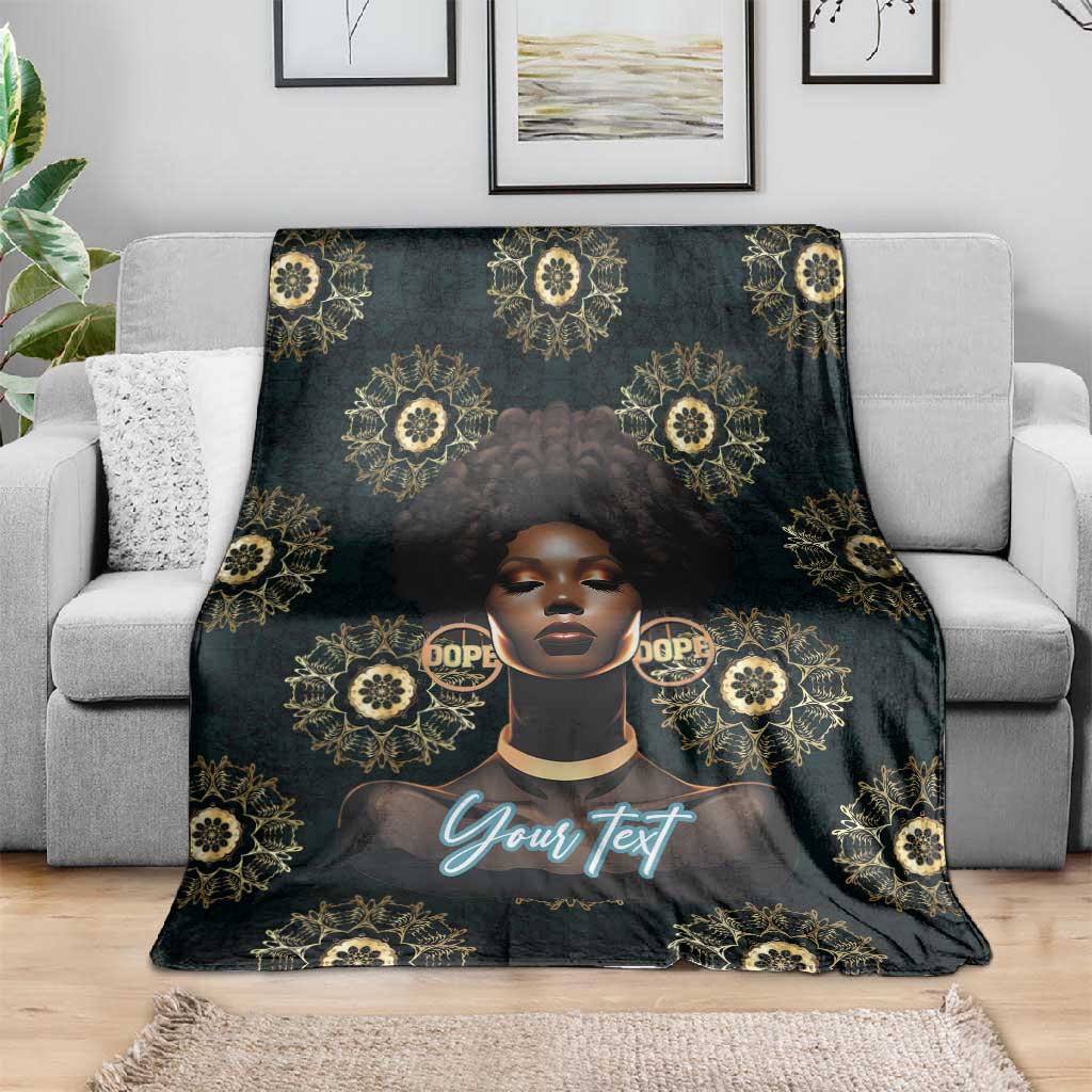 Personalized Afro Women Blanket Powerful African Pattern DT03
