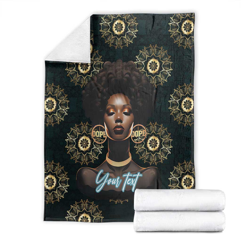 Personalized Afro Women Blanket Powerful African Pattern DT03