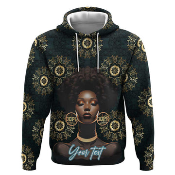 Personalized Powerful Woman in Patterns African Hoodie DT03