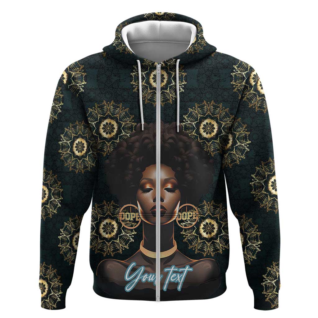 Personalized Powerful Woman in Patterns African Hoodie DT03