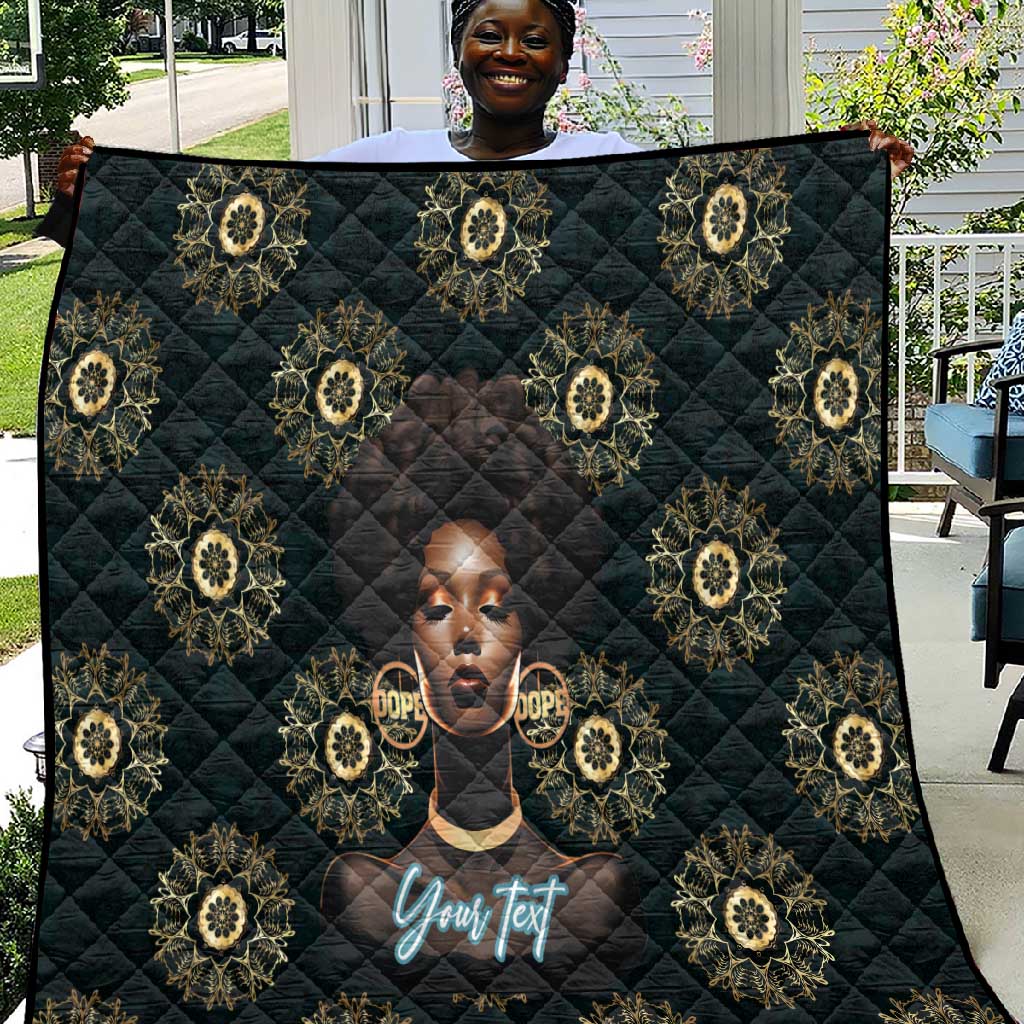 Personalized Afro Women Quilt Powerful African Pattern DT03