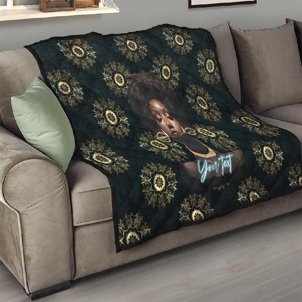 Personalized Afro Women Quilt Powerful African Pattern DT03