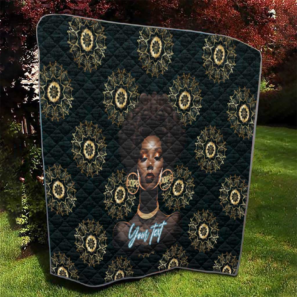 Personalized Afro Women Quilt Powerful African Pattern DT03