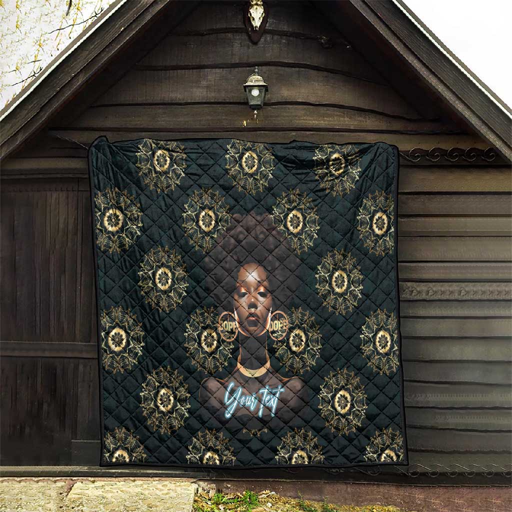 Personalized Afro Women Quilt Powerful African Pattern DT03