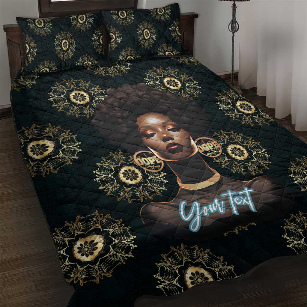 Personalized Afro Women Quilt Bed Set Powerful African Pattern DT03