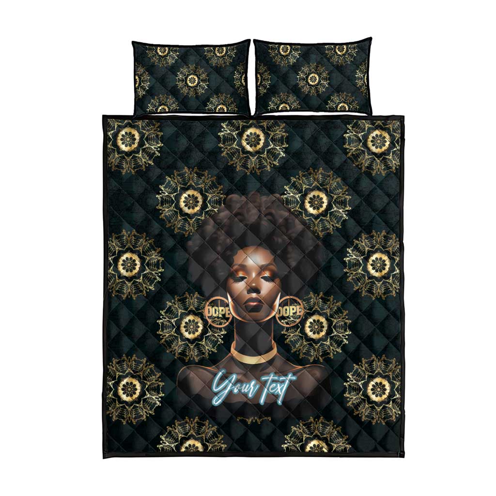 Personalized Afro Women Quilt Bed Set Powerful African Pattern DT03