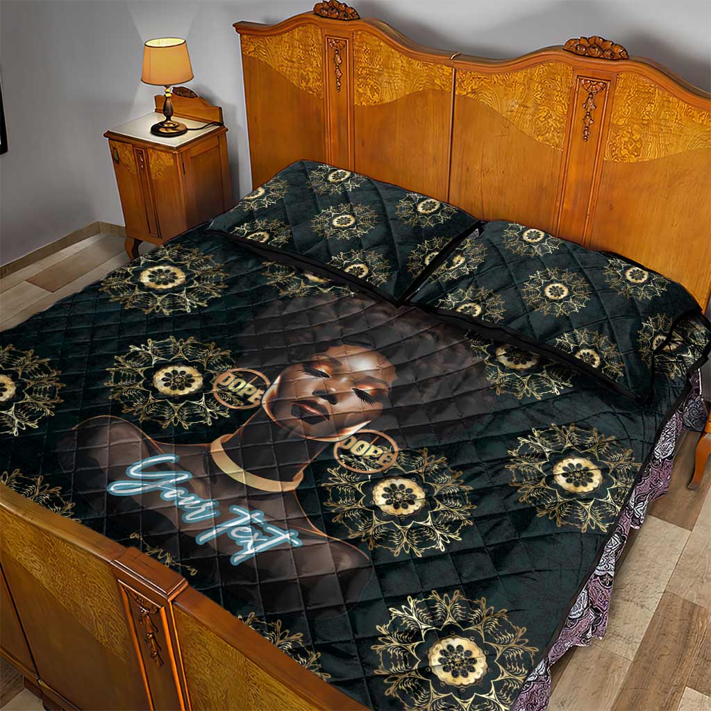 Personalized Afro Women Quilt Bed Set Powerful African Pattern DT03