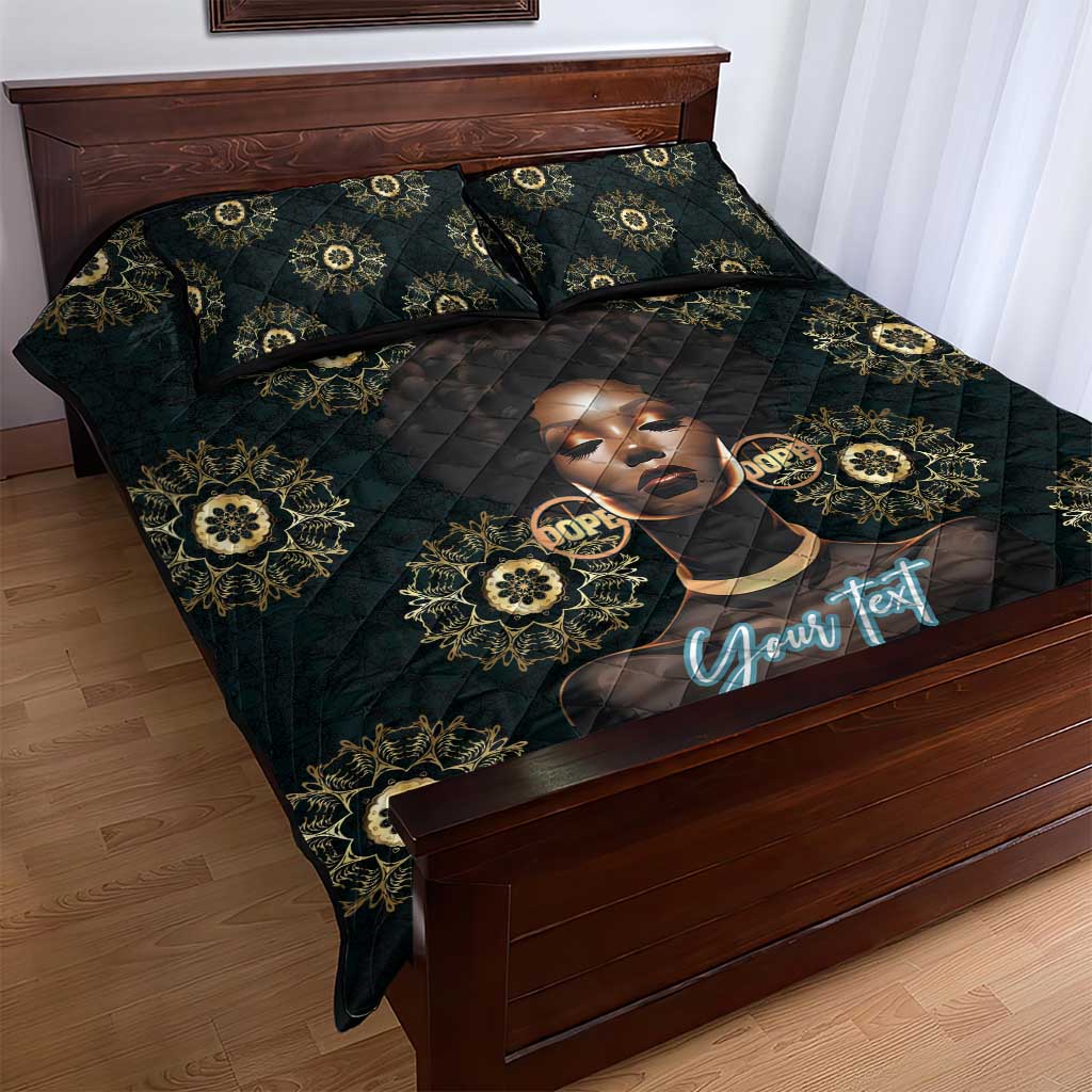 Personalized Afro Women Quilt Bed Set Powerful African Pattern DT03