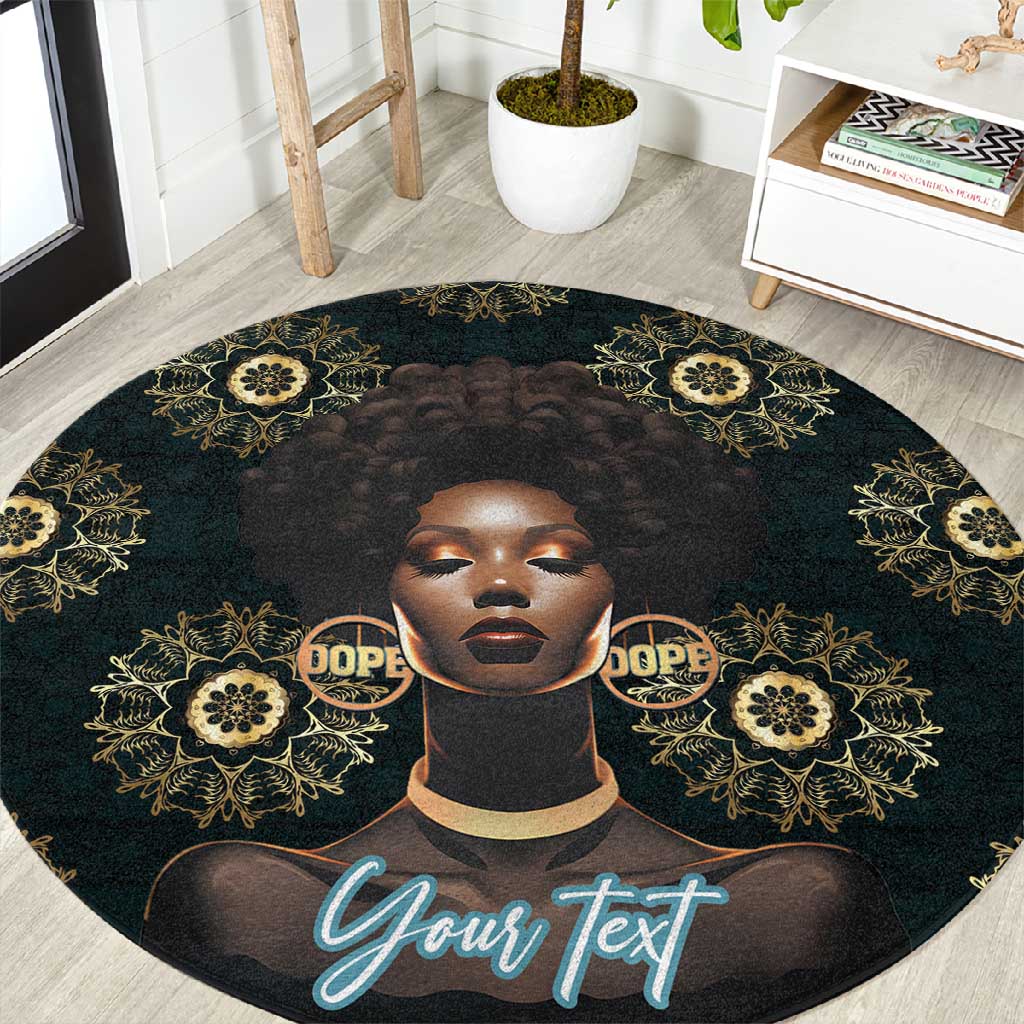 Personalized Afro Women Round Carpet Powerful African Pattern DT03