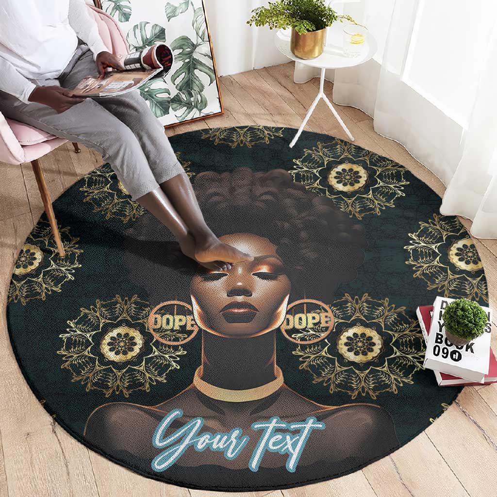 Personalized Afro Women Round Carpet Powerful African Pattern DT03