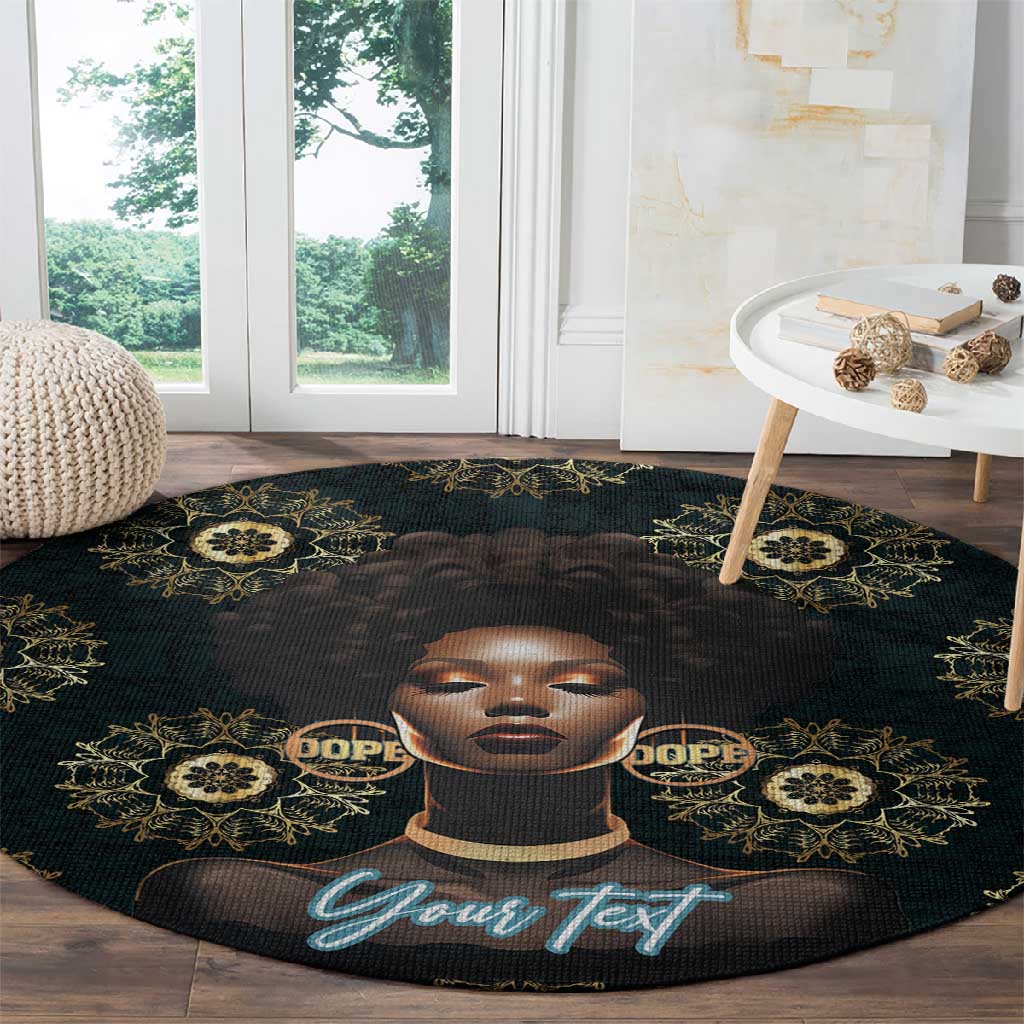 Personalized Afro Women Round Carpet Powerful African Pattern DT03