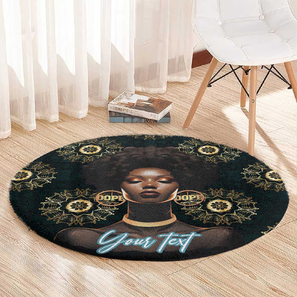 Personalized Afro Women Round Carpet Powerful African Pattern DT03