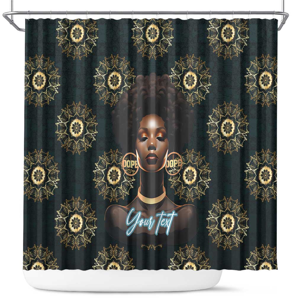 Personalized Powerful Woman in Patterns African Shower Curtain DT03