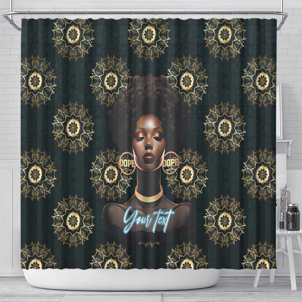 Personalized Powerful Woman in Patterns African Shower Curtain DT03