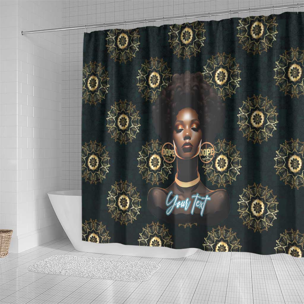 Personalized Powerful Woman in Patterns African Shower Curtain DT03